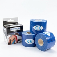 Plester Kinesiologi Katun Bernapas 5m Roll Bersertifikasi CE 30 Warna Dapat Disesuaikan Plester Terapi Otot Elastis untuk Meredakan Nyeri