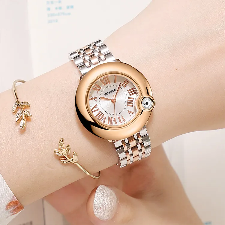 Yashidun guangzhou luxury gold wrist women Japanese movement quartz watches market