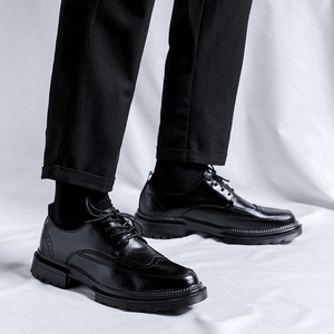 Nueva Tendencia: Zapatos de Hombre de Cuero Genuino, Punta Cerrada, Brillantes, para Otoño, Estilo Británico, Deportivos, Casuales, Sin Cordones, Ligeros, Antideslizantes y Transpirables - Product Image 6