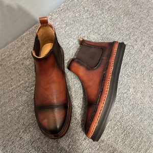 <b>Top</b> Quality Men's Casual Retro Leather Shoes Fashionable Men's Business <b>Walking</b> Shoes Made of Genuine Leather - Product Image 1