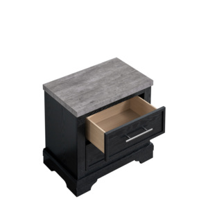 Grande G003500 N Nightstand Black 2 <b>Drawer</b> Storage <b>Side</b> <b>Table</b> Bedroom Furniture - Product Image 5