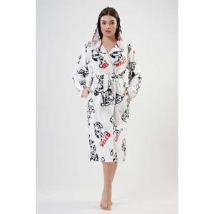 Robe longue à capuche en polaire pour femme avec poches, manteau confortable pour femme - Product Image 6