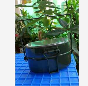 Bộ 3 Món Hộp Cơm Trưa Bằng Thiếc Siêu Nhẹ Siêu Nhẹ Cho Nam Đi Săn Cắm Trại + Nồi Hơi Nước + CHẢO RÁN - Product Image 2