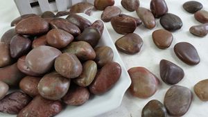 Bán nóng đá cuội trắng tự nhiên đánh bóng đá sông đỏ cho biệt thự trong nhà ngoài trời trang trí làm từ đá tự nhiên - Product Image 5