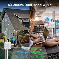 Répéteur de routeur maillé AX3000 Wavlink WN573HX3 WiFi6 3000 Mbps double bande 2,4/5,8 GHz avec antenne omnidirectionnelle extérieure