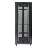 Taille personnalisée 18U-42U Data Center armoire de serveur sur pied en acier double porte 19 "maille porte 42U extérieur noir 12U Stock