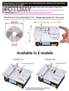 Mini machine de découpe de bureau DIY, capable de couper le <span class=keywords><strong>bois</strong></span>, l'alliage d'aluminium - Product Image 6
