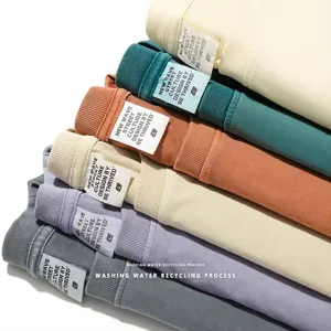 High-quality Wholesale Custom Solid Color T-shirt Hip Hop Fashion Brand Casual Men's Short Sleeve T-shirt Printing