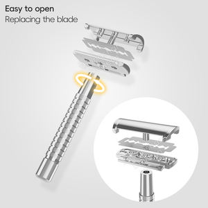 BEIKELIN <strong>Double</strong> <strong>Edge</strong> <strong>Razor</strong> Aluminium Alloy <strong>Razor</strong> Handle Classic Shaving Men Safety <strong>Razor</strong> - Product Image 6