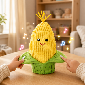 Jouet en peluche piano à rythme sensoriel en forme de maïs, avec son tactile et détection corporelle, jouet éducatif musical pour enfants - Product Image 2