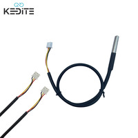 Precio al por mayor de fábrica, sensor de temperatura DS18B20 de alta calidad, sonda de acero inoxidable con paquete de Tubo termorretráctil
