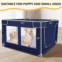 Enceinte portable pour chiens et chats personnalisée en usine avec tissu Oxford imperméable et maille respirante