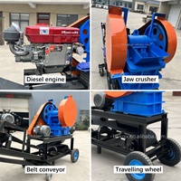 Concasseur à mâchoires diesel mobile avec convoyeur Ventes directes d'usine pour les opérations minières et les applications de carrière Concasseur à mâchoires diesel