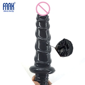 Dildo con mango FAAK de material estimulante, grande y largo, para mujeres, juguete sexual. - Product Image 1
