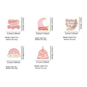 Broche en alliage de zinc nickel noir avec motif rose, finition UV, mignonne, pour sac à dos et vêtements, livraison immédiate, vente en gros - Product Image 5