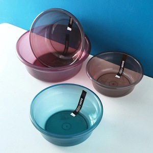 อ่างล้างหน้าพลาสติกใสทรงกลมขนาดใหญ่ ทนทาน ใช้ในครัวเรือน สำหรับล้างผัก ซักผ้า แช่เท้า - Product Image 2