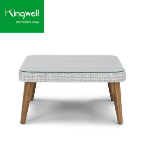 Divano <span class=keywords><strong>esterno</strong></span> di lusso moderno Set impermeabile vimini in Rattan con legno di Teak <span class=keywords><strong>per</strong></span> Patio giardino cortile soggiorno sala da pranzo Hotel Villa - Product Image 2