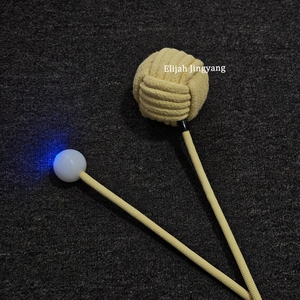 Équipement de danse du feu accessoires de Performance du feu flux artiste filature Poi lueur LED bouton statique Poi 5*5 grand singe poing feu Poi - Product Image 2
