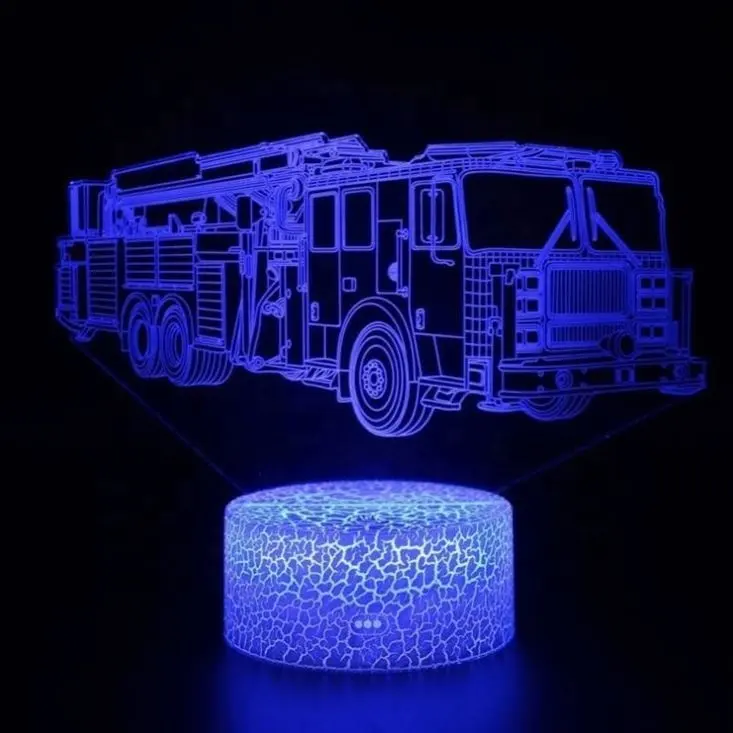 Illuminazione 3D lampada illusione ottica colorata Led acrilico Star Moon Night Light con adattatore