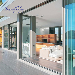 Pintu Lipat Kaca Modern Anti Badai Berbahan Aluminium dengan Isolasi Panas Superhouse Frame - Product Image 6