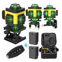 Niveau Laser 4D 16 lignes bleues, télécommande croix verte 520nm, prix d'usine