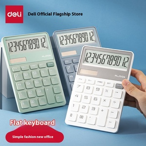 Cao cấp newsai xách tay năng lượng mặt trời thời trang Máy Tính 12-Slot mini văn phòng kế toán máy tính năng lượng kép nút nhựa nhiều màu - Product Image 2