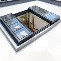 Fenêtre de toit coulissante en aluminium, étanche, double vitrage en verre trempé, motorisée électriquement, sur mesure pour véranda, patio, terrasse