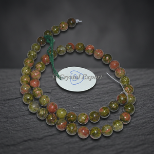 ลูกปัดหินอัญมณี unakite-เครื่องประดับหินธรรมชาติมีให้เลือกหลายสี - Product Image 2