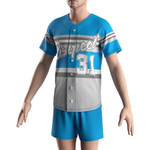 เสื้อเบสบอลแบบแห้งเร็วสั่งทำพิเศษ ผ้าโพลีเอสเตอร์ระบายอากาศ ชุดกีฬาทีม ซอฟต์บอล สำหรับฝึกซ้อมและแข่งขัน - Product Image 3