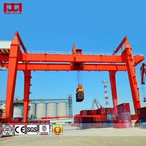 Alta tecnica <span class=keywords><strong>RMG</strong></span> tipo 25 Ton 50T 35 Ton montato su rotaia Mobile contenitore gru a cavalletto 40ft 45ft Container ascensore per parco logistico - Product Image 1