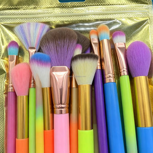 Juego de 10 Brochas de Maquillaje Kabuki Clásicas al por Mayor, Mango de Plástico, Pelo Sintético, Brochas de Viaje para Ojos y Rostro, Económicas - Product Image 4