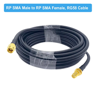 Câble coaxial SMA mâle vers SMA mâle RG58 50 ohms, connecteur d'extension d'antenne WiFi, adaptateur, pigtail DC-6GHz 335V