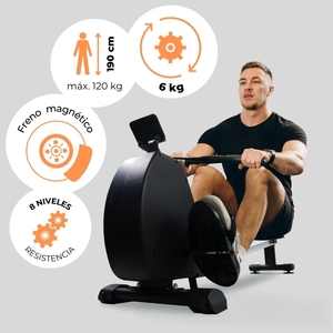 VIGFIT Rameur magnétique en aluminium de qualité supérieure avec résistance réglable pour entraînement cardio en intérieur, idéal pour la salle de sport à domicile et la remise en forme professionnelle - Product Image 2