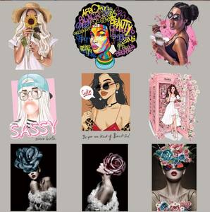 الأزياء فتاة بلاستيسول نقل الحرارة تصاميم لاصق الشعار واضح فيلم شاشة طباعة نقل نقل للملابس الجاهزة - Product Image 3