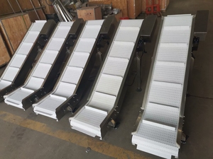 Fabrieks prijs kleine hellende modulaire afvoer transportband afhaal transportband voedselveilige PVC PU transportband - Product Image 6