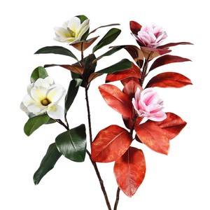 Flores Artificiales de Magnolia Meng Jie, Arreglo Floral de Seda y Plástico, Decoración para el Hogar, Accesorios para Bodas - Product Image 4