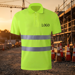 Camiseta Polo de Seguridad con Logotipo Personalizado para Hombre, Transpirable, de Secado Rápido, Alta Visibilidad, Reflectante, para Trabajo, Construcción, de Poliéster - Product Image 4