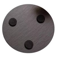 Sous-verres ronds en ardoise noire vierge, vente en gros d'usine