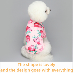 Vêtements chauds petit chien chat chien vêtements fournitures <span class=keywords><strong>en</strong></span> gros luxe animal de compagnie nouveau dessin animé mignon impression et <span class=keywords><strong>velours</strong></span> vêtements d'hiver Floral - Product Image 4