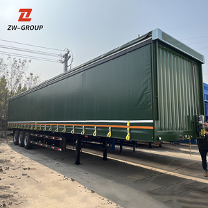 <span class=keywords><strong>Prezzo</strong></span> di fabbrica di vendita caldo 3 assi verde 40ft 45ft tenda in PVC Sider semirimorchi per camion con tenda laterale - Product Image 6