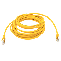 Câble réseau blindé FTP RJ45 8P8C 4 paires 26AWG en cuivre nu torsadé, gaine PVC jaune personnalisée