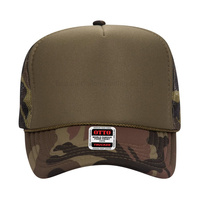 Gorra Trucker de 5 Paneles Lisa al por Mayor, Impresión Personalizada Profesional, Logotipo Bordado, Malla Premium, Gorra Trucker de Espuma OTTO