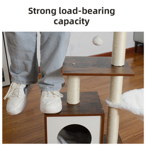 Großhandel Luxus <span class=keywords><strong>Indoor</strong></span> Holz Katzen haus Möbel Beistell tisch Schrank Katzen Käfig Haustier Häuser Gehäuse Katzen bäume Halloween - Product Image 2
