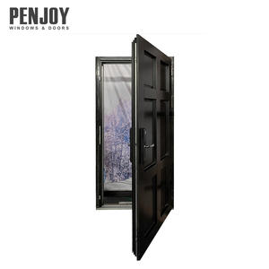 פנף מודרני דלת כניסה דלת כניסה צרפתית עץ נדנדה דלת עץ - Product Image 2