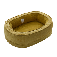 Coussins pour chiens de la collection Petmassive-luxury, classiques, ovales, en mousse coquille d'œuf, amovibles, lavables, imperméables, orthopédiques, ultra-doux