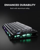 GravaStar Mercury K1 75% 2.4Ghz Keyboard game mekanis nirkabel paduan aluminium Gasket kustom kompak soket Linear penukar panas