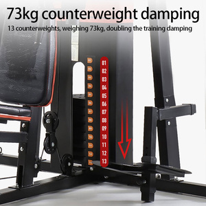 स्टील एकीकृत ट्रेनर-तीन व्यक्ति बहु-उद्देश्य जिम उपकरण 50 + कार्य करता है - Product Image 4