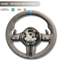 Volant classique à 3 branches en suède gris complet pour BMW F30 F10 F15 F16 F20 F30 F31 F35 F36 M3 F80 M4 F82 M5