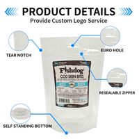 Vochtbestendige staande pouch met ritssluiting, transparant, hersluitbaar, voor voedsel, snacks, koffie, dierenvoer, met eurogat