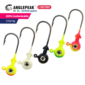 Prezzo di Fabbrica Mini Jig Head in Metallo Colorato Luminoso da 3.5g-14g Completamente Affondante con Occhi 3D per Trota e Orata - Product Image 1